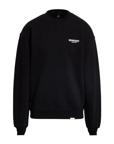 Represent Man Sweatshirt Black Size L Cotton