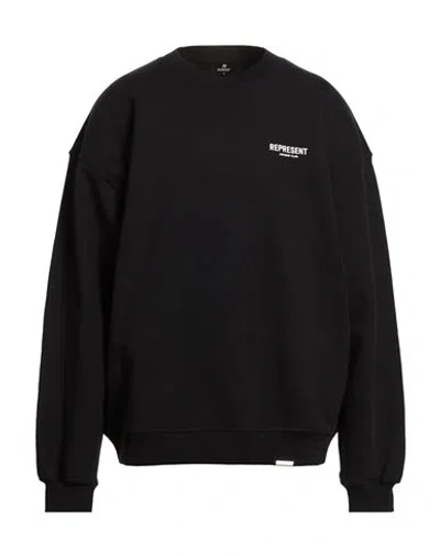 Represent Man Sweatshirt Black Size Xxl Cotton, Elastane