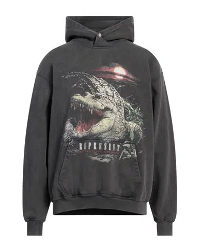 Represent Man Sweatshirt Lead Size M Cotton, Elastane In Grey