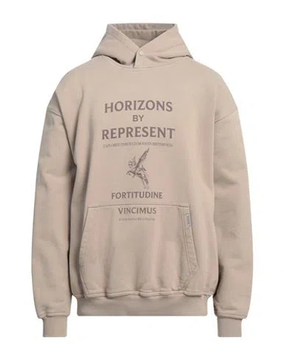 Represent Man Sweatshirt Light Brown Size L Cotton In Nude