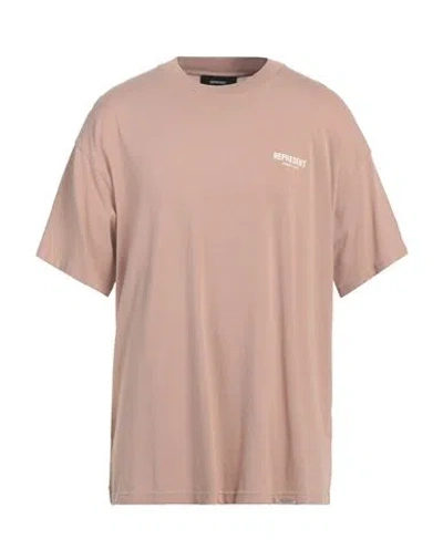 Represent Man T-shirt Blush Size Xxl Cotton In Burgundy