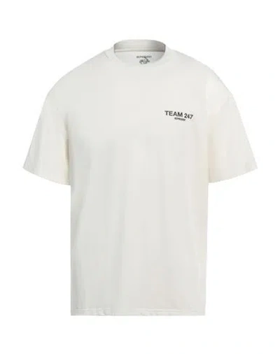 REPRESENT REPRESENT MAN T-SHIRT CREAM SIZE XL POLYESTER, LYOCELL, ELASTANE