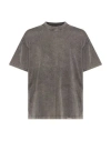 Represent Grey Solid Crew Neck T-shirt In Gray