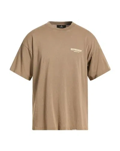 Represent Man T-shirt Taupe Size M Cotton In Nude