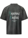 Represent Members Graphic T-shirt In Stained Black