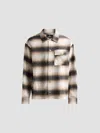 Represent Flannel Shirt With All-over Initials In Brown
