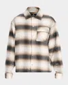 Represent Flannel Shirt With All-over Initials In Brown