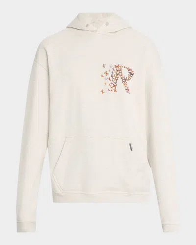 Represent Men & Apos;s Butterfly Initial Cotton Hoodie In White