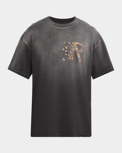 Represent Men & Apos;s Butterfly Initial Relaxed Cotton T-shirt In Black
