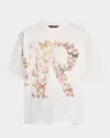 Represent Men & Apos;s Flutter Initial Distressed Boxy Fit T-shirt In White