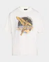 Represent White Crew Neck T-shirt With Graphic Print On Front And Back In Cotton Man In White