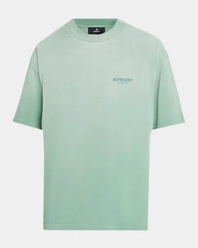 Represent Men & Apos;s Owners Club Logo Cotton T-shirt In Washed Alo