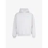 REPRESENT REPRESENT MEN'S ASH GREY MARL OWNERS' CLUB SLOGAN-PRINT RELAXED-FIT COTTON-JERSEY HOODY