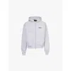 Represent Cotton Sweatshirt With Front Pocket And Hood In Ash Grey/black