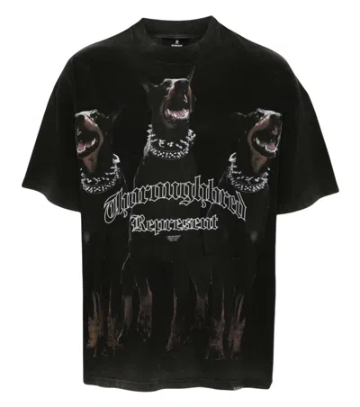 Represent Men Black Crew Neck T-shirt