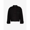 Represent Mens Black Horizons Collared Cotton Twill Jacket In Black