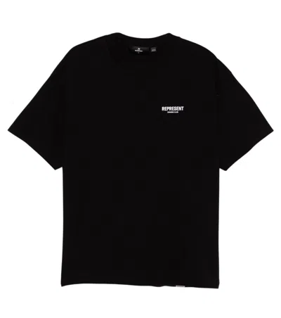 Represent Men Black Logo T-shirt