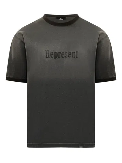 Represent Black Short Sleeves T-shirt In Gray