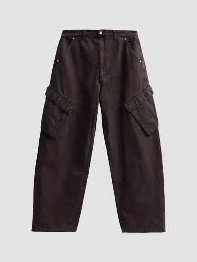 Represent Men's Cargo Barrel-leg Pants In Brown