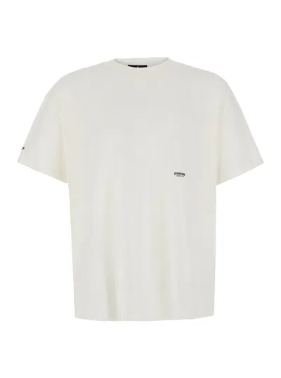 Represent Men's Cotton Logo Graphic Regular-fit Crew Neck T-shirt In White