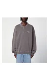 Represent Grey Cotton Polo Shirt Sweatshirt In Grey