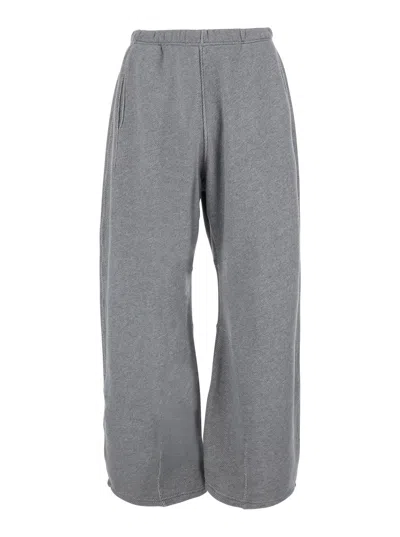 Represent Men's Cotton Relaxed-fit Pants With Elasticated Waist And Back Logo Patch In Grey
