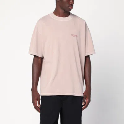 Represent Dusty Mauve Cotton T-shirt With Logo In Neutral
