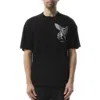 Represent Elegance Unicorn Black Crewneck T-shirt With Logo Print On The Front And Maxi Print On The Rear In C In Jet Black