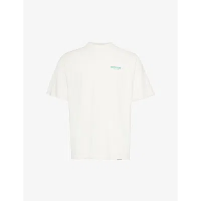 Represent Mens Flat White Owners' Club Slogan-print Cotton-jersey T-shirt
