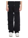 Represent Black Cotton Whiskering Jeans In Black