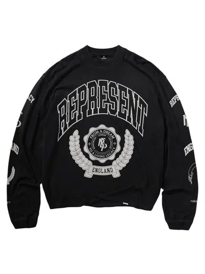 Represent Men's Legacy Crest Long-sleeve Shirt In Black