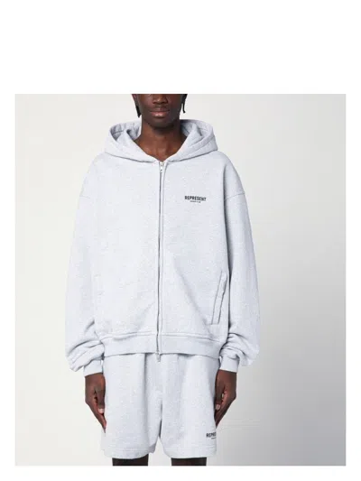 REPRESENT MEN'S LIGHT OVERSIZED ZIP SWEATSHIRT
