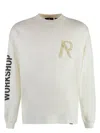 Represent Long Sleeve Jersey With Scotch Effect Logo In Ivory