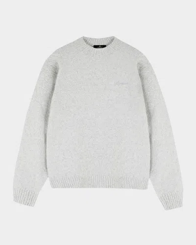 Represent Men's Marled Cashmere-blend Sweater In Ice Grey Marl