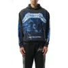 Represent 'ride The Lightning X Metallica' Gray Hoodie With Front And Back Print In Cotton Man In Vintage Grey