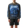 Represent 'ride The Lightning X Metallica' Gray Hoodie With Front And Back Print In Cotton Man In Vintage Grey
