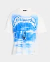 Represent 'ride The Lightning X Metallica' White T-shirt With Front And Back Print In White