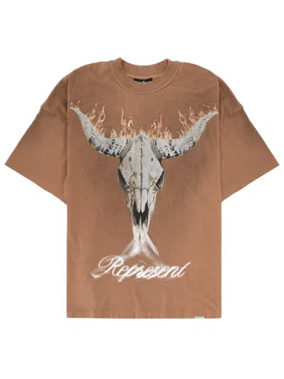 Represent Men's Mini T-shirt - Casual Comfort For Ss26 In Brown
