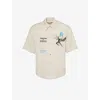 REPRESENT REPRESENT MEN'S OFF WHITE ICARUS BRANDED RELAXED-FIT WOVEN SHIRT