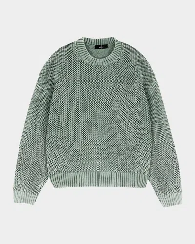Represent Open Gauge Knit Sweater In Forest Green