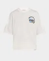 Represent Oversize Crew Neck T-shirt With Graphic Print In Flat White