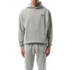 Represent Owners Club Logo Cotton Hoodie In Ash Grey/black