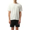 Represent White Crewneck T-shirt With With Front And Back Owners Club Print In Cotton Man In Flat White