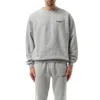 Represent Grey Crewneck Sweatshirt With Logo Lettering On The Front And Maxi Logo Print On The Rear In Cotton  In Ash Grey/black
