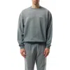 Represent Patron Of The Club Washed Cotton Sweatshirt In Washed Grey