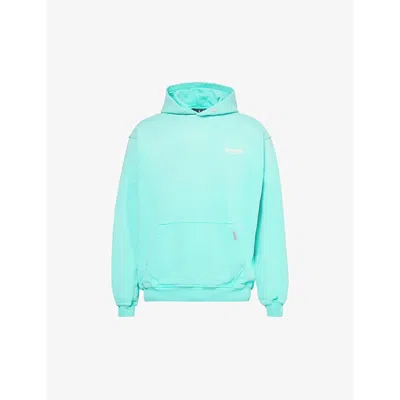 Represent Owners' Club Brand-print Cotton-jersey Hoody In Peppermint