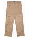 Represent R3ca Denim Cargo Pants In Beige