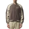 Represent Mens  Varsity Raglan-sleeves Relaxed-fit Wool-blend Jacket In Stone