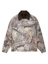 Represent Mens Tree-graphic Print Camouflage Cotton Trucker Jacket In Blue