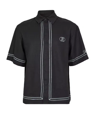 Represent Men's Rep Border Patterned Shirt In Black
